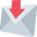 envelope with downwards arrow above