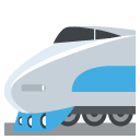 high-speed train with bullet nose